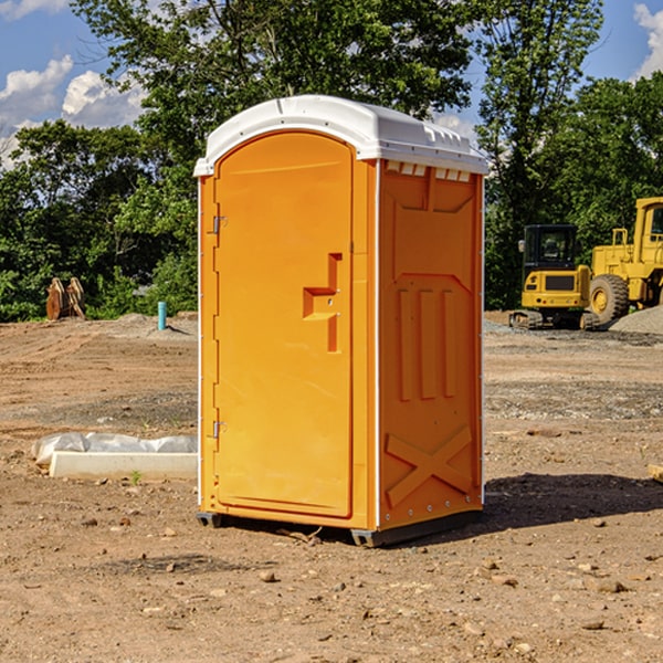 how often are the porta potties cleaned and serviced during a rental period in Denmark New York